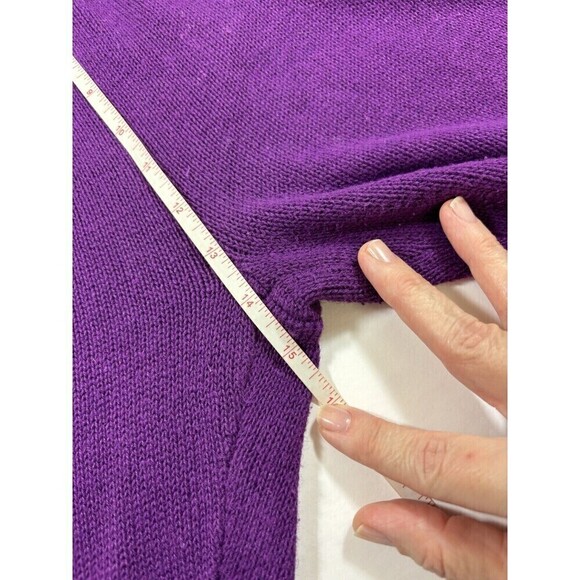 Vintage Cervelle Matching Set Sweater Pants Beaded Cardigan Purple Small - Picture 9 of 16